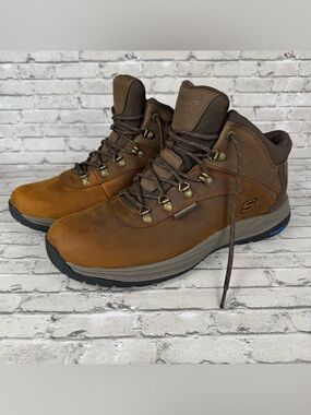 Skechers Men's 13  Slip-ins Waterproof Relaxed Fit Meroe Pikeman Brown 205285